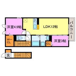 コットンハウスⅤの物件間取画像